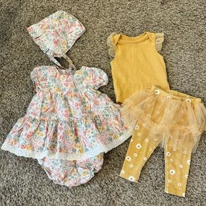 Cynthia Rowley Easter dress 3-6 month chick pea outfit